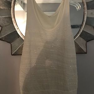 Glittery cream tank top!